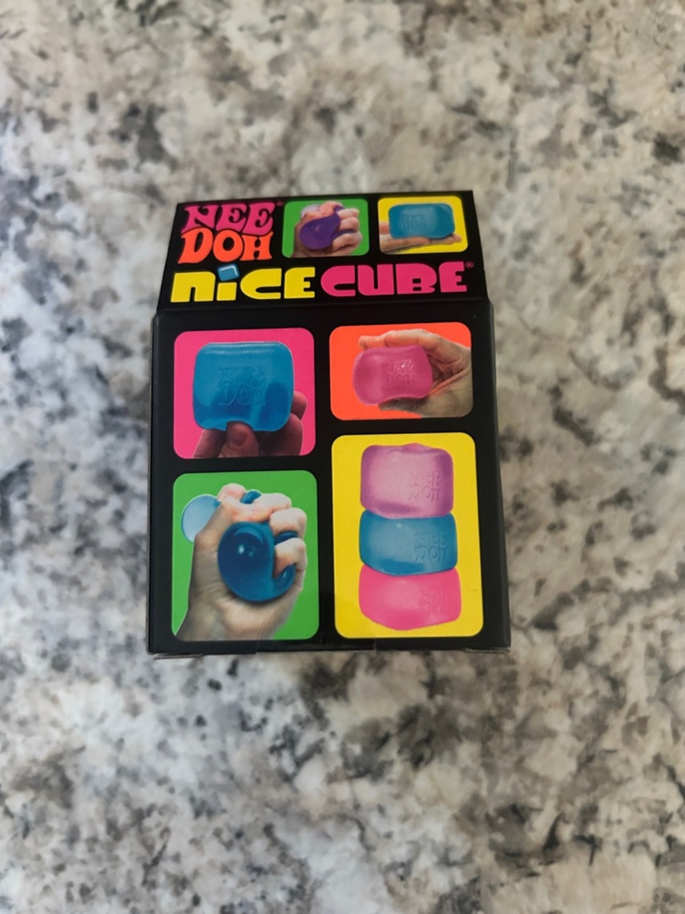 NeeDoh Nice Cube Pink Schylling Squishy Fidget Needoh Toy - Picture 4 of 6